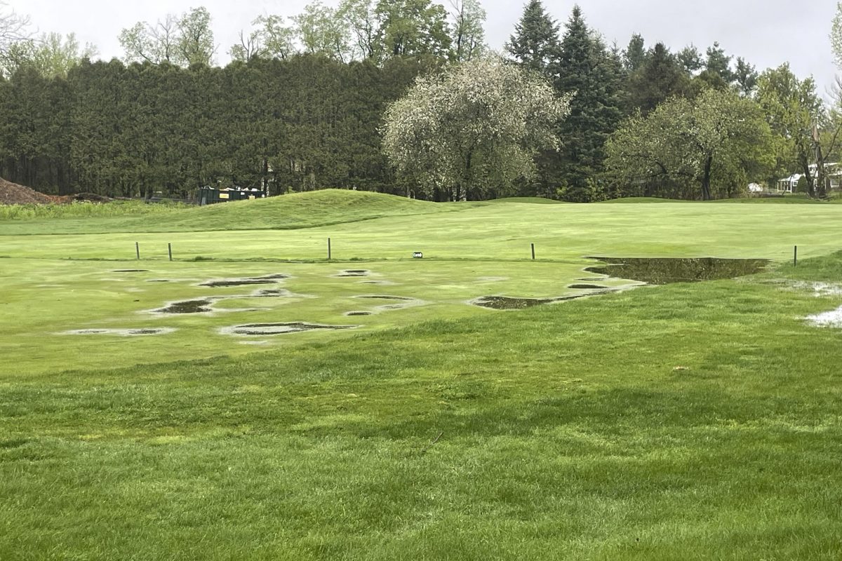 Course open, cartpath only, wet conditions