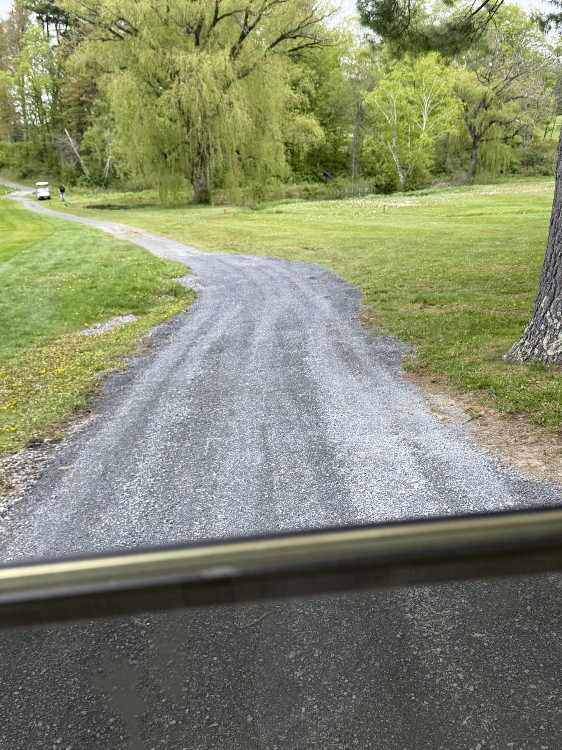Cart paths around the course are being dug up and replaced